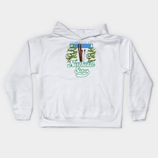 Northeast Slopes Vermont Ski logo Kids Hoodie